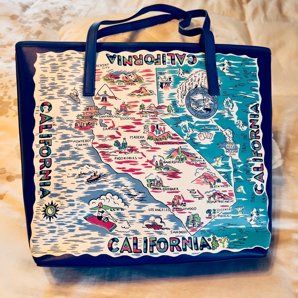 Talbots structured vinyl California travel bag in new condition - never used!